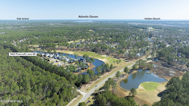 1462 Pinecroft Ln SE, Bolivia, NC 28422 - view of property location with a large body of water, a forest, and a golf course