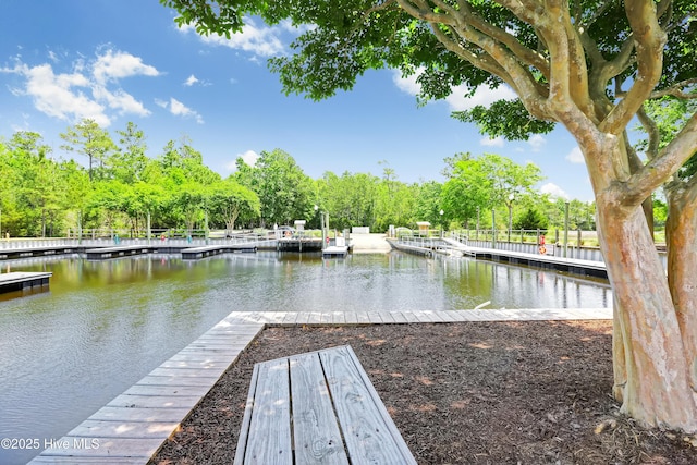 1462 Pinecroft Ln SE, Bolivia, NC 28422 - dock area with a water view and view of scattered trees
