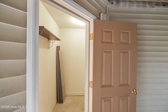 424 Commerce Ave Unit B, Morehead City, NC 28557 - hall featuring baseboards and light carpet