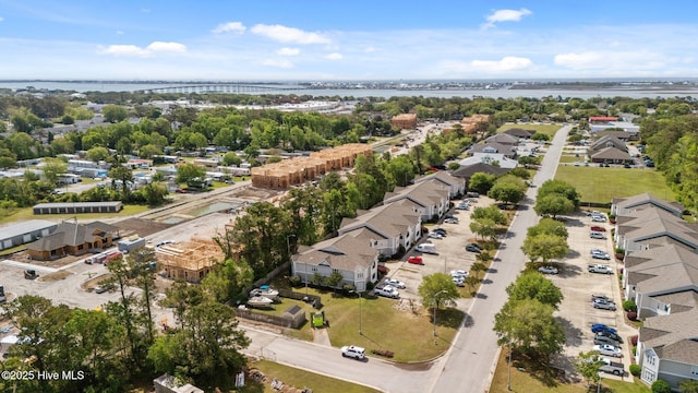 424 Commerce Ave Unit B, Morehead City, NC 28557 - drone / aerial view with a residential view and a water view