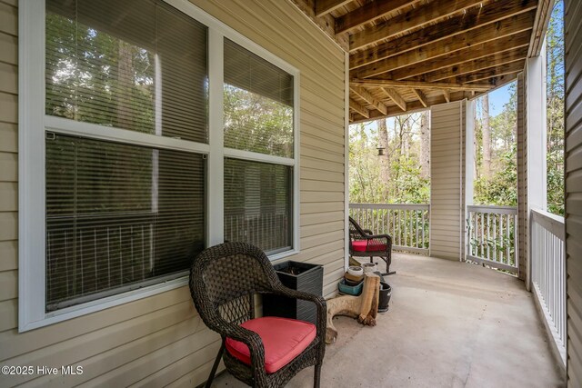 view of patio with a porch
