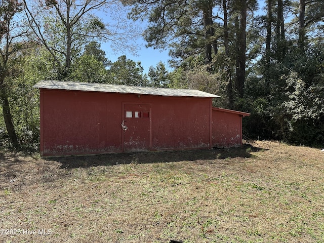 view of shed