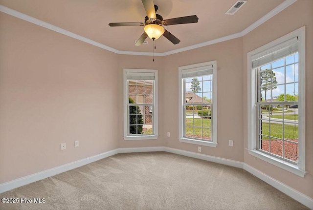 4021 Alastaire Cv, Leland, NC 28451 - unfurnished room featuring visible vents, baseboards, and light colored carpet
