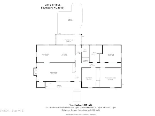211 E 11th St, Southport, NC 28461 - room layout