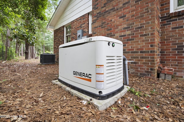211 E 11th St, Southport, NC 28461 - exterior view of a power unit, brick siding, electric meter, and central air condition unit