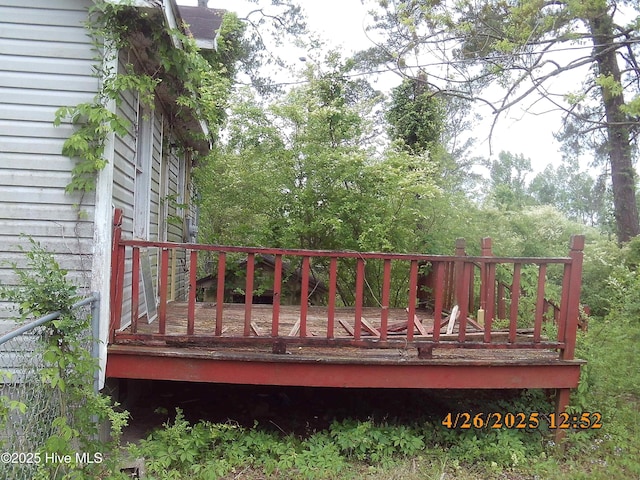 view of wooden terrace