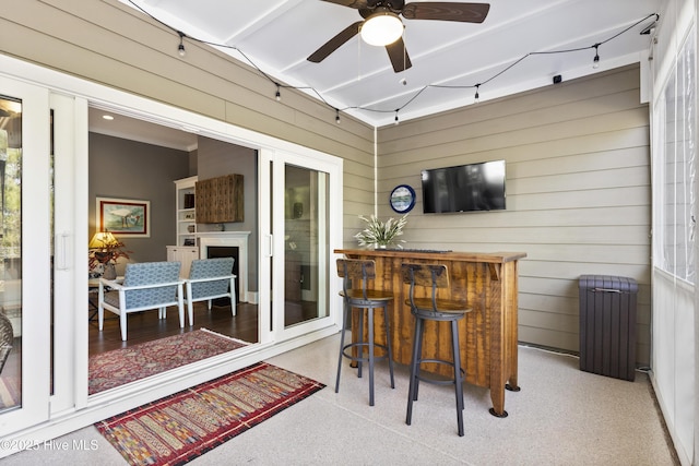 1443 Ellsworth Dr SW, Ocean Isle Beach, NC 28469 - view of patio / terrace featuring a ceiling fan