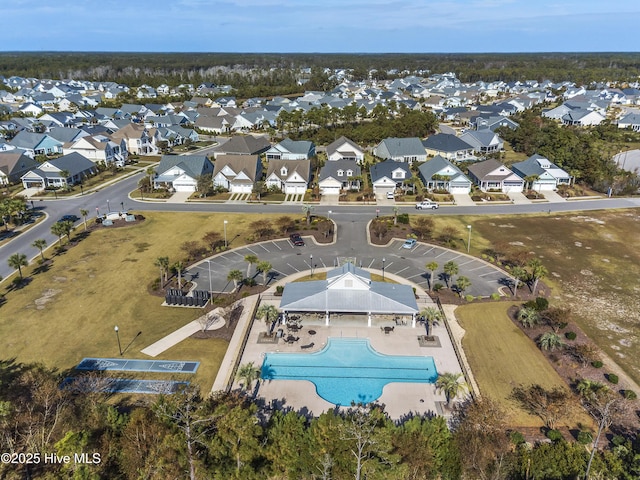 1443 Ellsworth Dr SW, Ocean Isle Beach, NC 28469 - aerial view of property's location featuring nearby suburban area and a pool