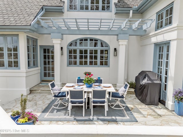 605 Dundee Dr, Wilmington, NC 28405 - view of patio featuring outdoor dining space and a grill