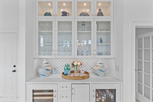 605 Dundee Dr, Wilmington, NC 28405 - indoor dry bar with backsplash and beverage cooler