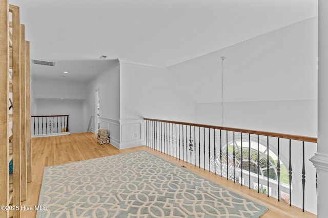 605 Dundee Dr, Wilmington, NC 28405 - corridor featuring wood finished floors and ornamental molding
