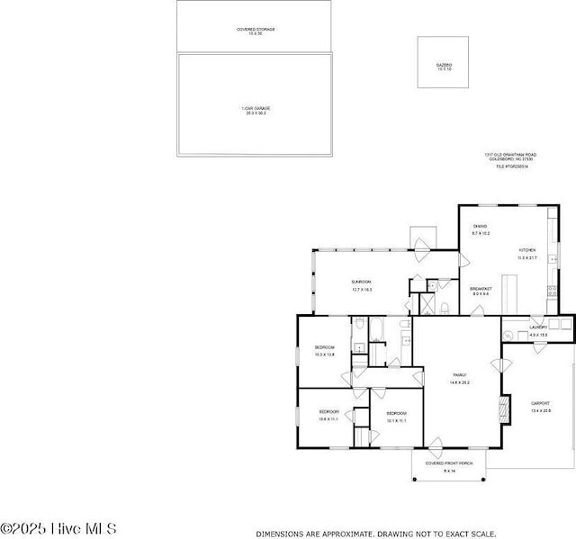 1317 Old Grantham Rd, Goldsboro, NC 27530 - view of home floor plan