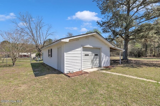 1317 Old Grantham Rd, Goldsboro, NC 27530 - detached garage featuring driveway