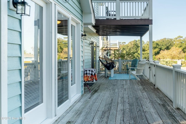 8713 Emerald Plantation Rd, Emerald Isle, NC 28594 - view of wooden deck