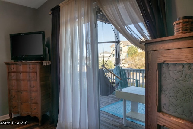 8713 Emerald Plantation Rd, Emerald Isle, NC 28594 - entryway with wood finished floors