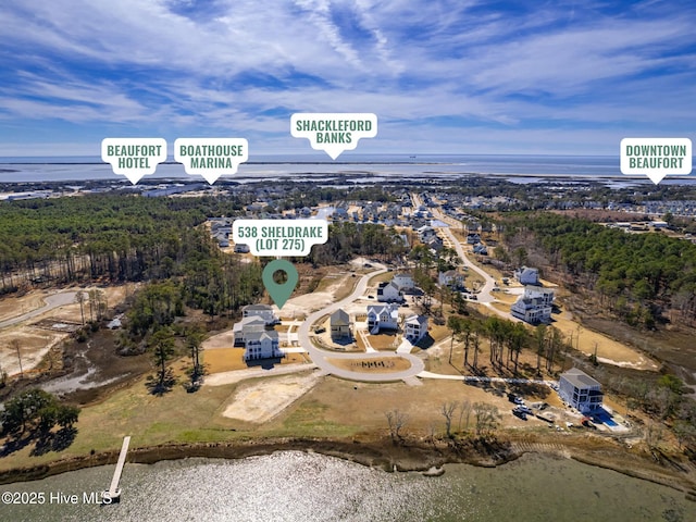538 Sheldrake Ct, Beaufort, NC 28516 - aerial view of property's location featuring a large body of water