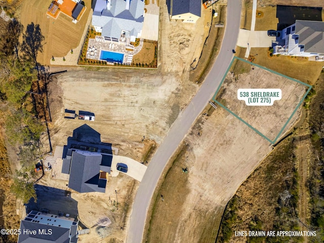 538 Sheldrake Ct, Beaufort, NC 28516 - aerial perspective of suburban area with a pool