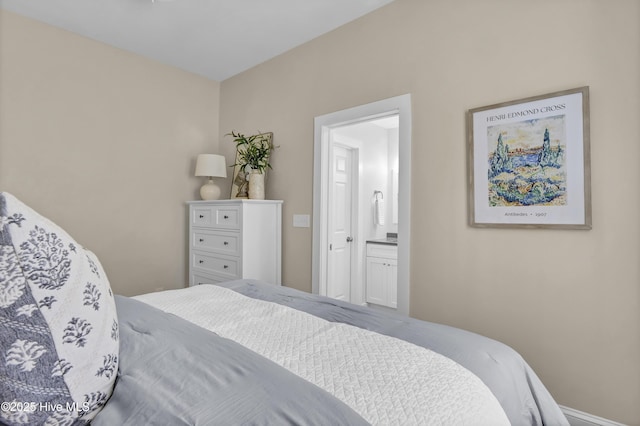bedroom with ensuite bathroom