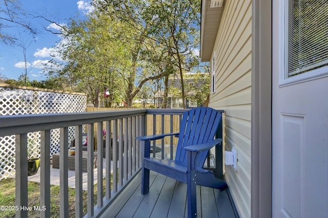 view of wooden deck