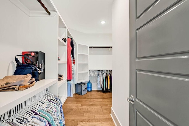 3355 Island Lakes Dr, Oak Island, NC 28461 - walk in closet with light wood-type flooring