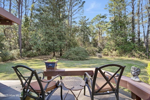 view of patio / terrace with a wooden deck
