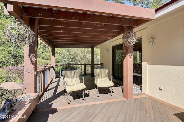 view of wooden deck