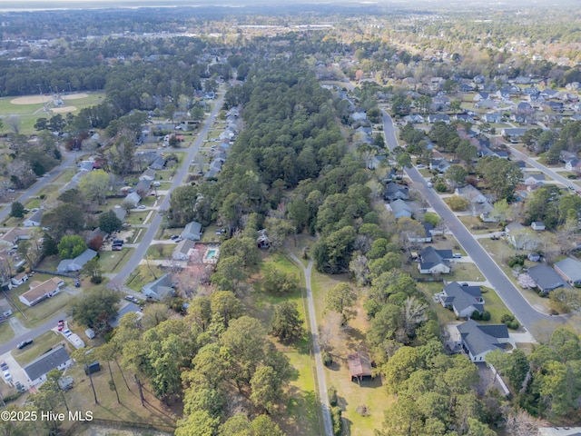 aerial view featuring a residential view