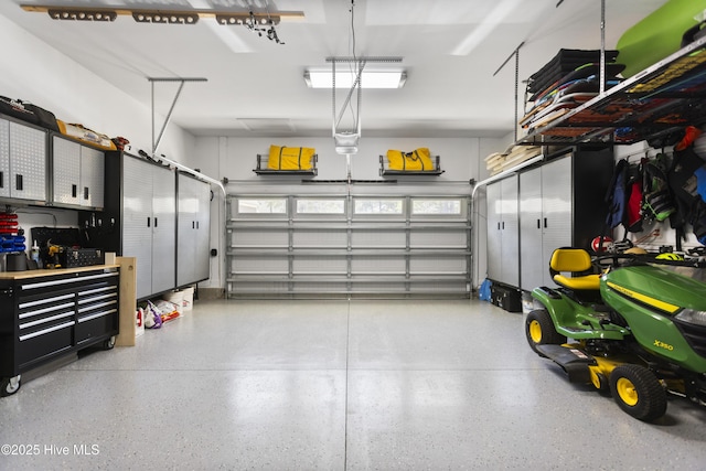 garage featuring a garage door opener