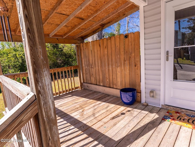 view of wooden deck