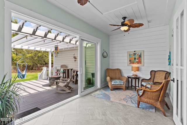 114 Sundance Cir, Hampstead, NC 28443 - sunroom with a ceiling fan