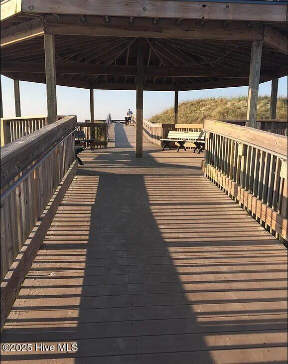10170 Beach Dr SW Unit 305, Calabash, NC 28467 - wooden deck with a gazebo