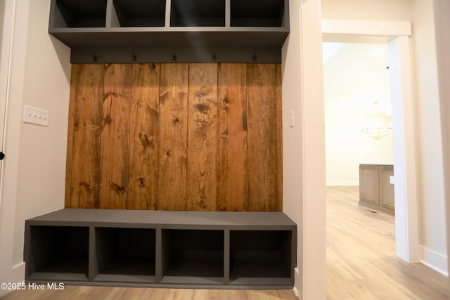 130 Gails Rd, West End, NC 27376 - mudroom featuring wood finished floors and baseboards