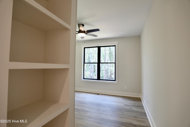 130 Gails Rd, West End, NC 27376 - empty room featuring ceiling fan and wood finished floors