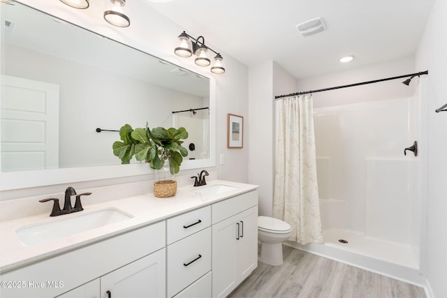 full bathroom with a sink, toilet, and a shower with curtain