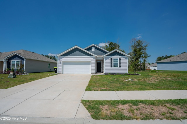 1741 Riverton Dr SE Lot 36, Bolivia, NC 28422 - view of front of house featuring a garage, driveway, and a front yard