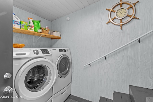 3582 Norman Dr SW, Supply, NC 28462 - laundry room featuring washer and clothes dryer and tile patterned flooring