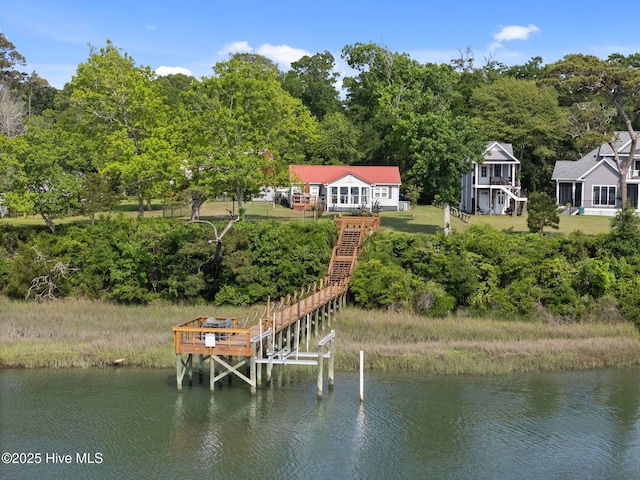 3582 Norman Dr SW, Supply, NC 28462 - dock area featuring a water view
