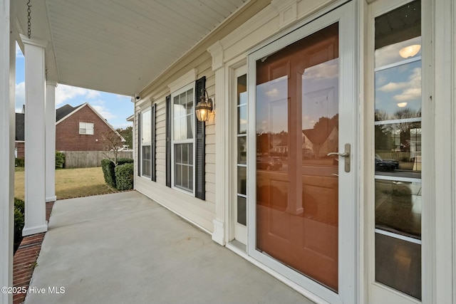 view of patio / terrace featuring covered porch