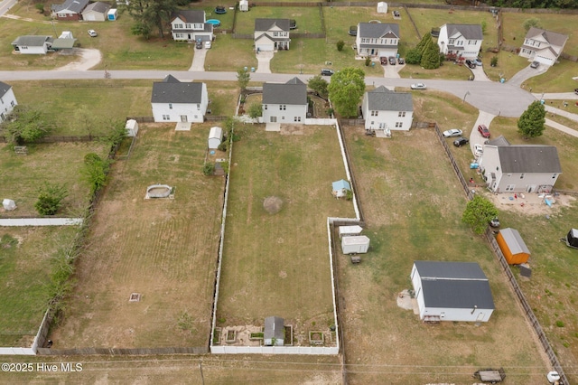 bird's eye view featuring a residential view