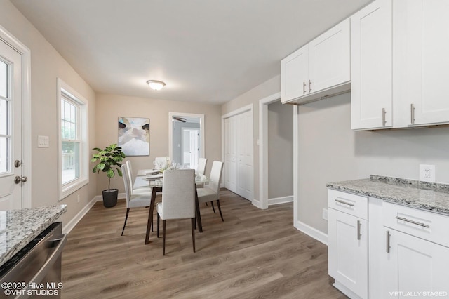 208 Elm St, Whiteville, NC 28472 - dining space featuring light wood finished floors and baseboards