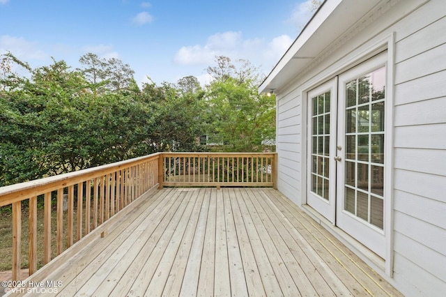 208 Elm St, Whiteville, NC 28472 - deck featuring french doors