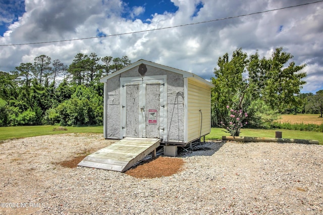 view of shed