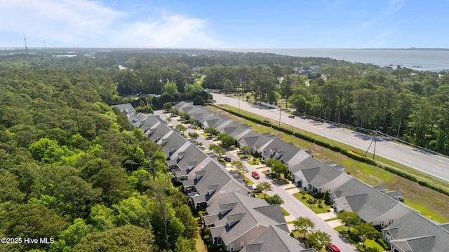 512 Village Green Dr Unit A, Morehead City, NC 28557 - aerial view of residential area featuring a heavily wooded area
