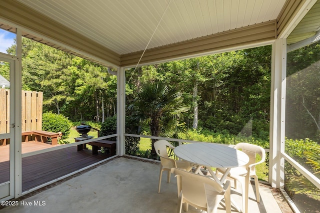 512 Village Green Dr Unit A, Morehead City, NC 28557 - sunroom featuring outdoor dining space