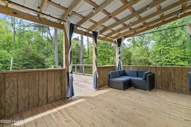 141 Trevor Way, Moyock, NC 27958 - wooden deck featuring an outdoor living space