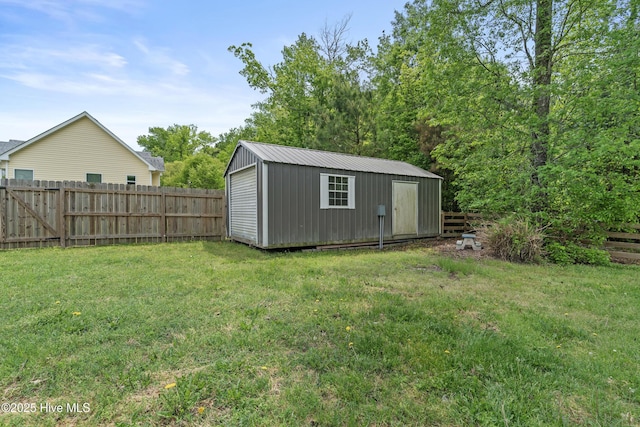 141 Trevor Way, Moyock, NC 27958 - view of shed featuring a fenced backyard