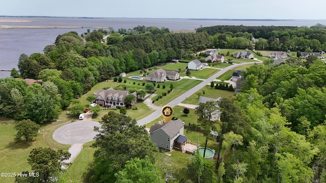 141 Trevor Way, Moyock, NC 27958 - birds eye view of property featuring a water view and a residential view