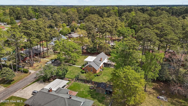 aerial view of a forest