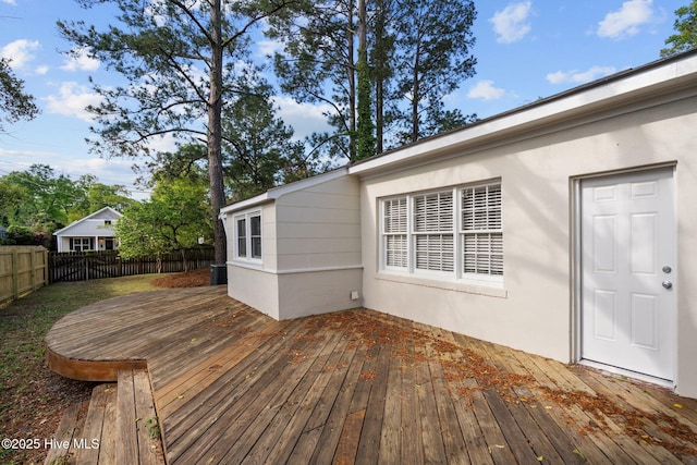 502 Thomas Ave, Wilmington, NC 28405 - deck featuring fence and central air condition unit