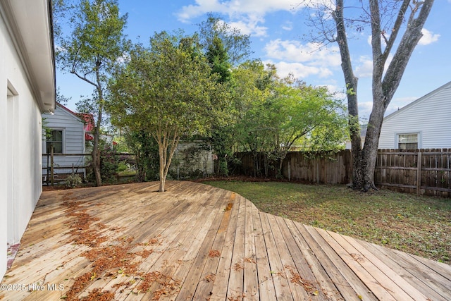 502 Thomas Ave, Wilmington, NC 28405 - deck featuring a fenced backyard